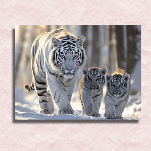 Snow Tigers Canvas - Painting by numbers shop