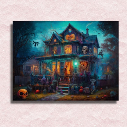 Spooky House Canvas - Schilderij op nummerwinkel