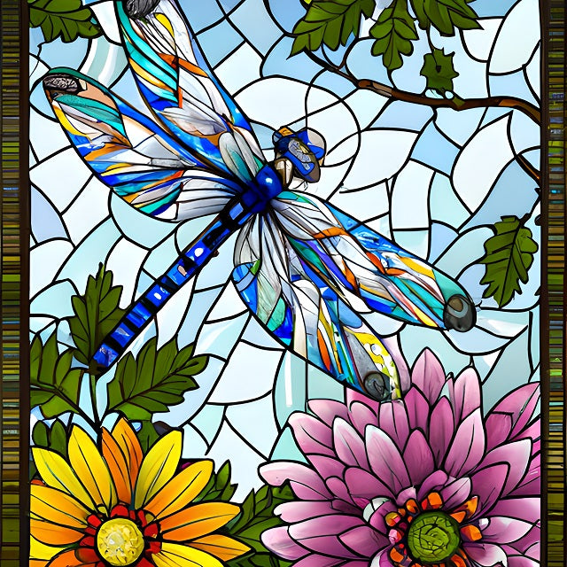 Stained glass outlet dragonfly