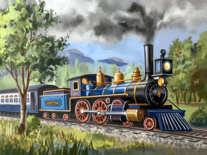 Steam Train - Paint by numbers