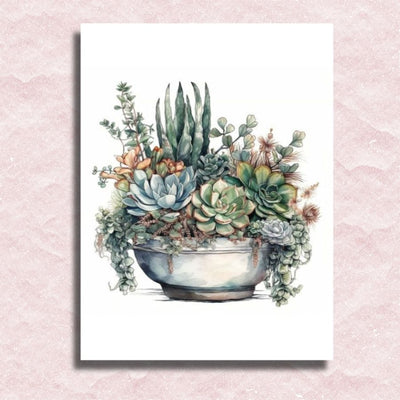 watercolor succulent in pot Succulent Plant Pot