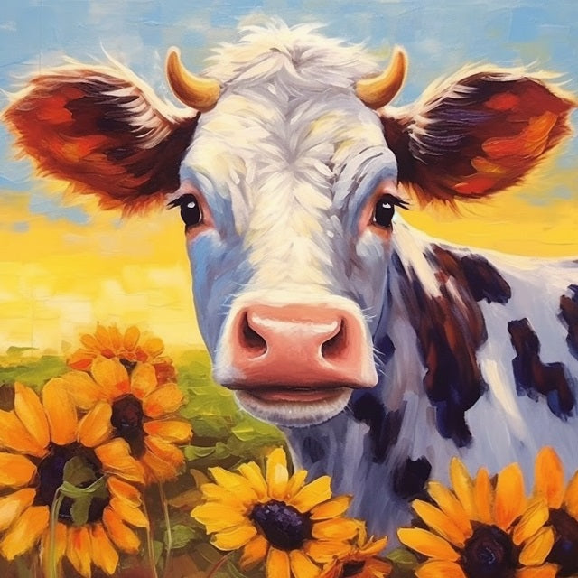 Sunflower Calf - Painting by numbers shop