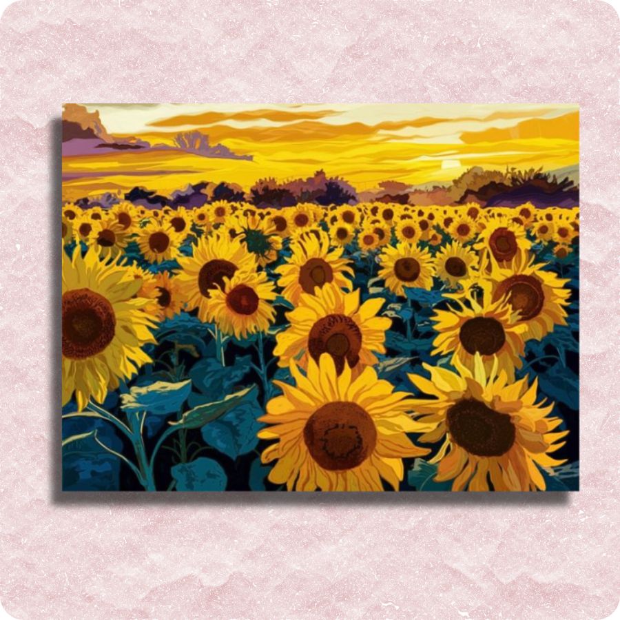 Sunflower Field Canvas - Paint by numbers