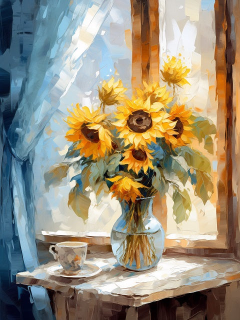 Sunlit Blooms - Paint by numbers