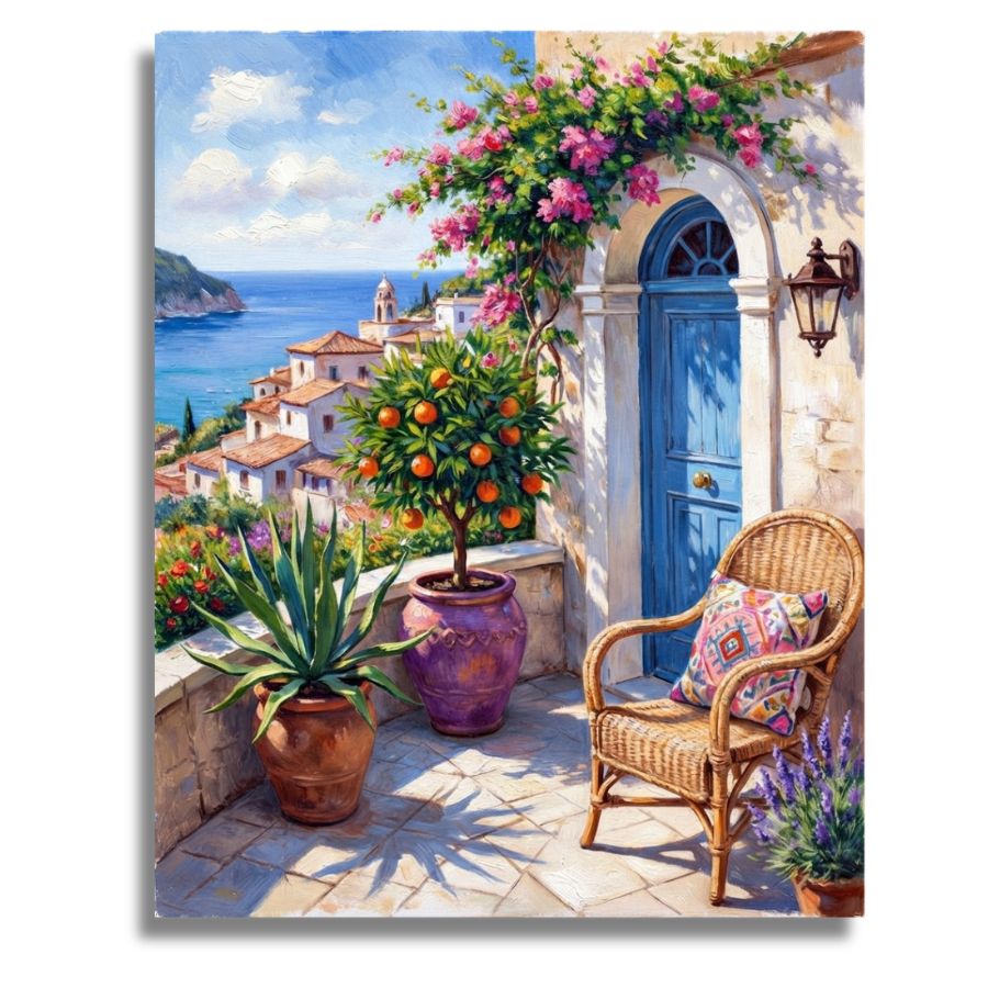 Sunlit Terrace - Paint by numbers