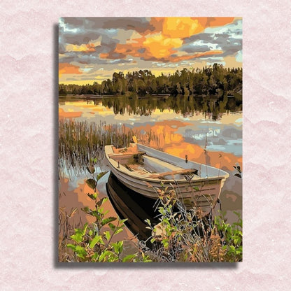 Sunset Boat Canvas - Painting by numbers shop