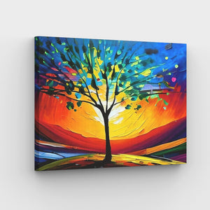 Sunset Colorful Play Canvas - Painting by numbers shop