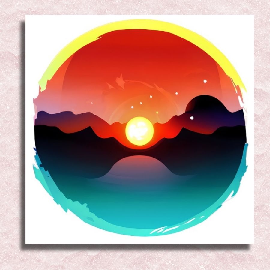 Sonnenuntergang-Horizont-Leinwand – Malen-nach-Zahlen-Shop