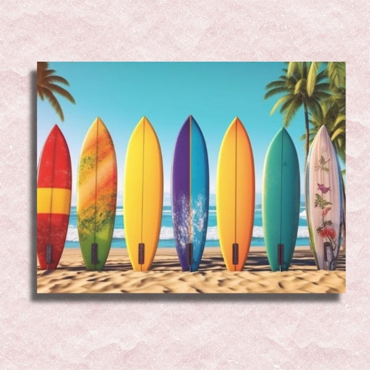 Surf Boards Canvas - Painting by numbers shop
