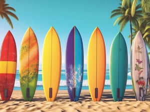 Surfplanken Verf op nummer