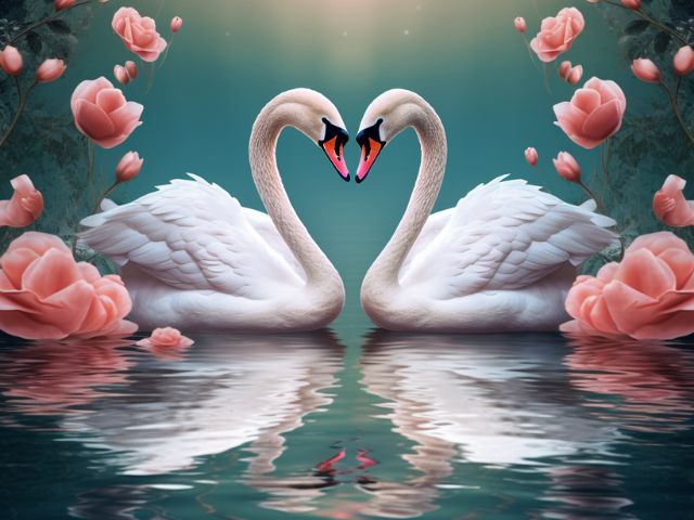 Swans in Pink - Painting by numbers shop