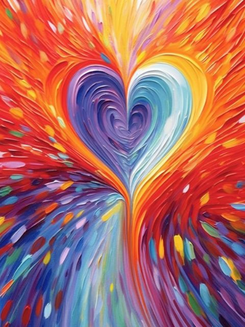 Swirling Heart Paint by Numbers