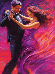 Tango in violet schilderen op nummer