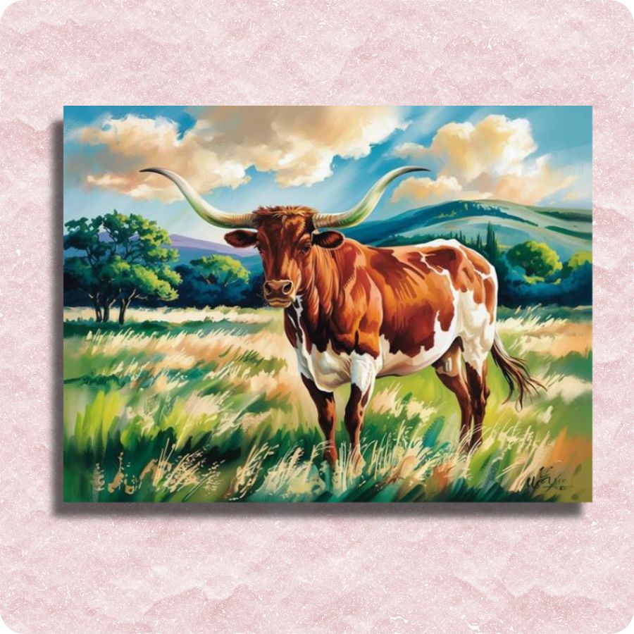 Texas Longhorn Canvas - Paint by numbers