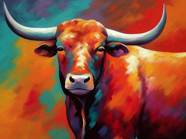 Texas Longhorn - Winkel voor schilderen op nummer