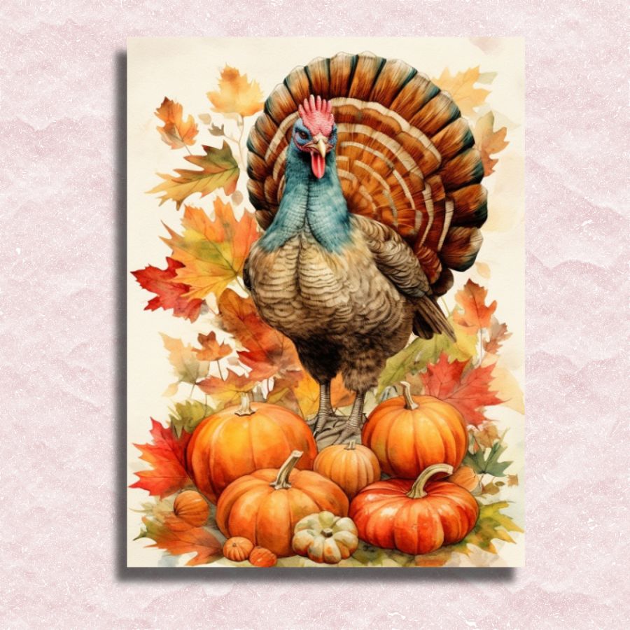 Thanksgiving Turkeys Canvas - Painting by numbers shop