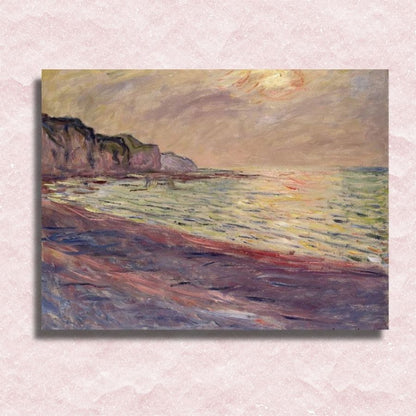 Claude Monet - Strand bij Pourville ondergaande zon Canvas - Winkel voor schilderen op nummer