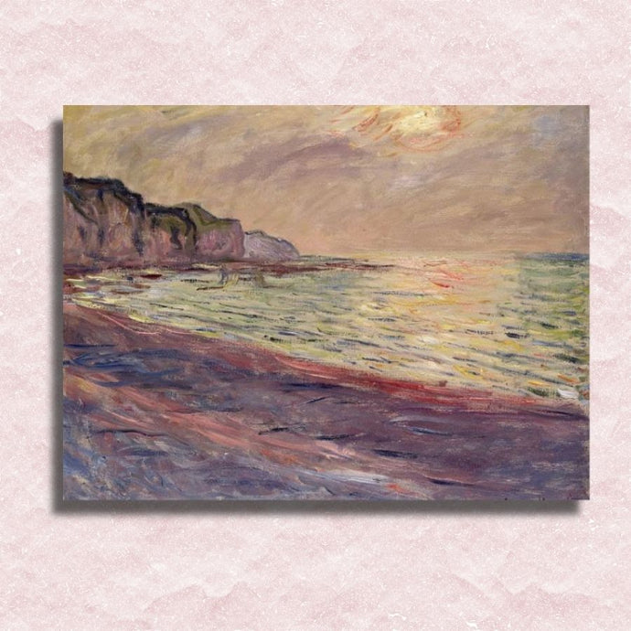 Claude Monet - Beach at Pourville Setting Sun Canvas - Painting by numbers shop