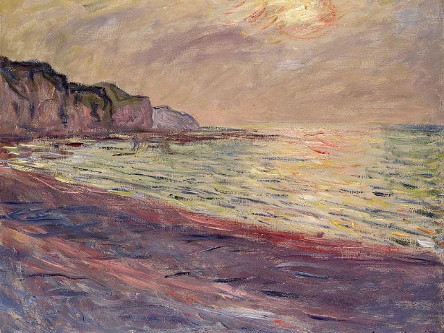 Claude Monet - Beach at Pourville Setting Sun - Paint by numbers