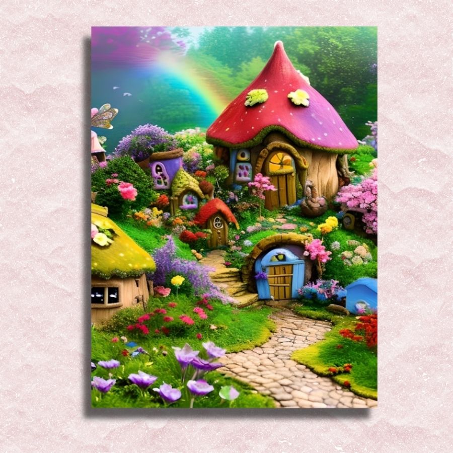 The Village of Dwarves Canvas - Paint by numbers