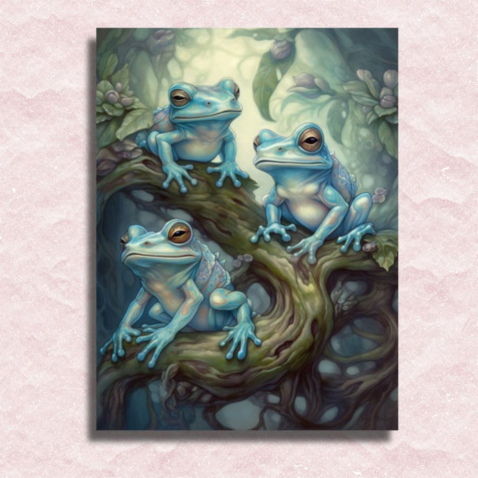 These Cute Frogs Canvas - Painting by numbers shop