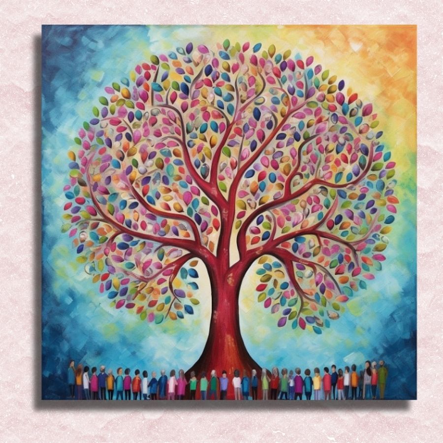 Levensboom Verzamelen Canvas - Verf op nummer