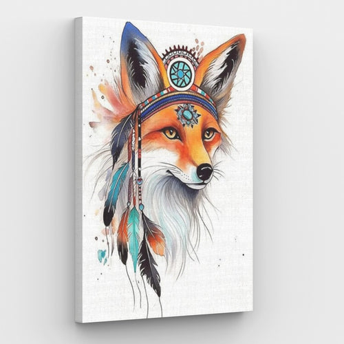 Tribal Fox Canvas- Painting by numbers shop