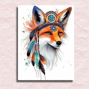 Tribal Fox Canvas - Schilderen op nummer winkel