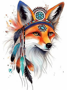 Tribal Fox - Schilderen op nummer winkel