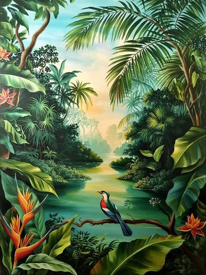 Tropical Forest Flowers - Paint by numbers