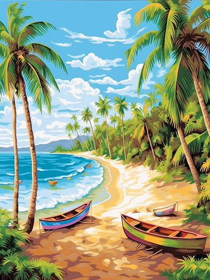 Tropical Island - Painting by numbers shop