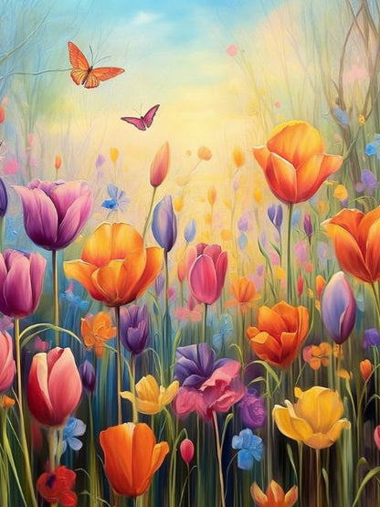 Field Tulips - Painting by numbers shop