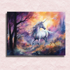 Unicorn in the Dark Canvas - Painting by numbers shop