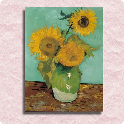 Van Gogh - Vase with Three Sunflowers - Paint by numbers