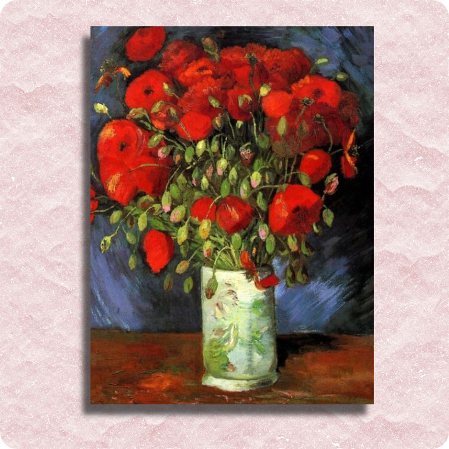 Van Gogh - Vase with Red Poppies 1886 Canvas - Paint by numbers