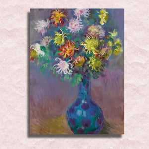 Claude Monet - Vase mit Chrysanthemen Leinwand - Malen-nach-Zahlen-Shop