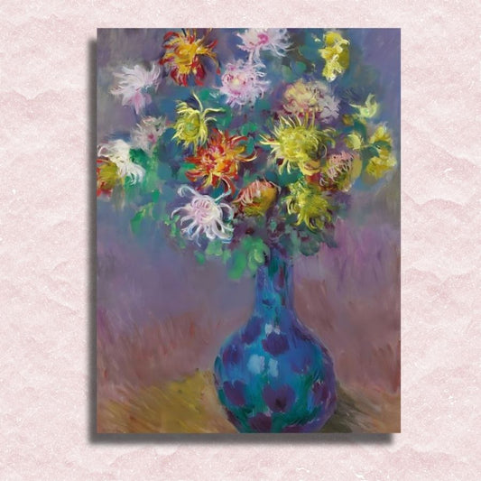 Claude Monet - Vaas met chrysanten Canvas - Schilderen op nummer winkel