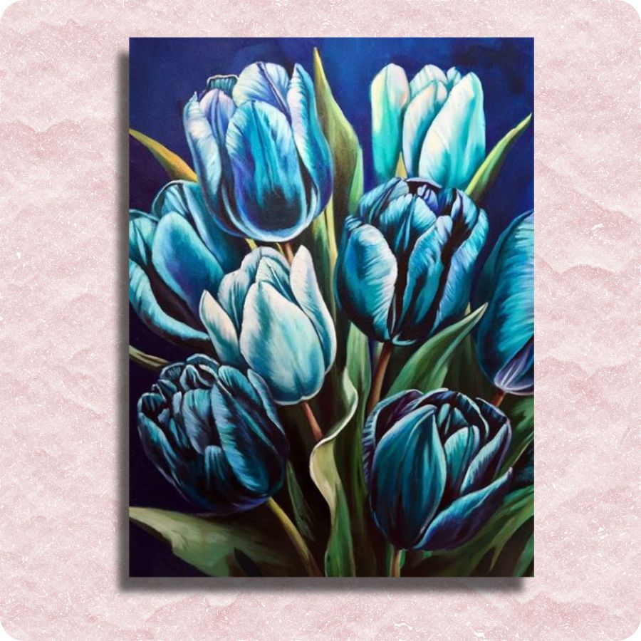 Velvet Blue Symphony Canvas - Paint by numbers