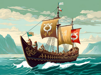 Viking Ship - Painting by numbers shop