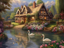 Laad de afbeelding in de Gallery-viewer, Village House Paint by Numbers