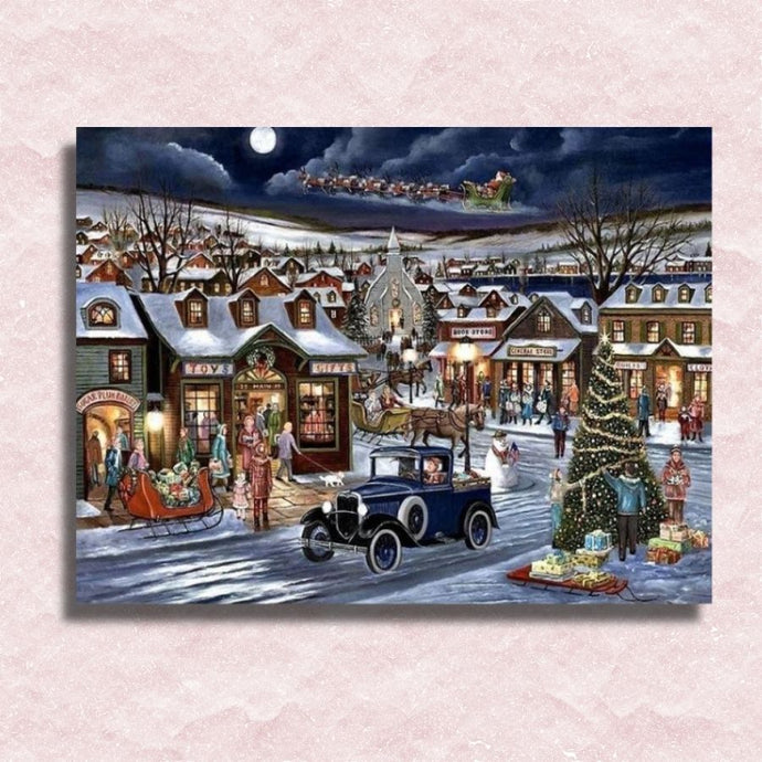 Vintage Christmas Evening Canvas - Painting by numbers shop
