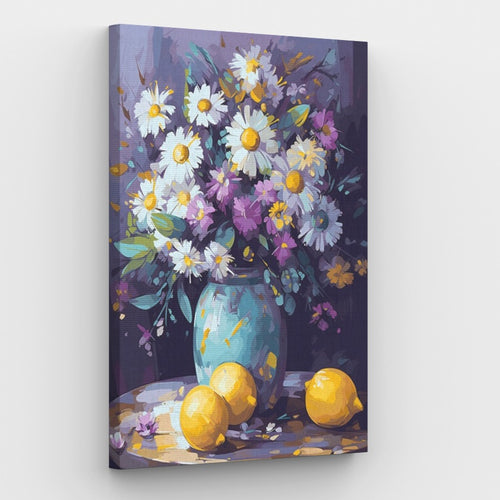 Vintage Field Flowers Paint by Numbers Canvas