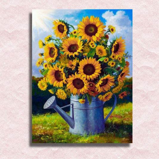 Vintage Idyllic Sunflowers Canvas - Paint by numbers
