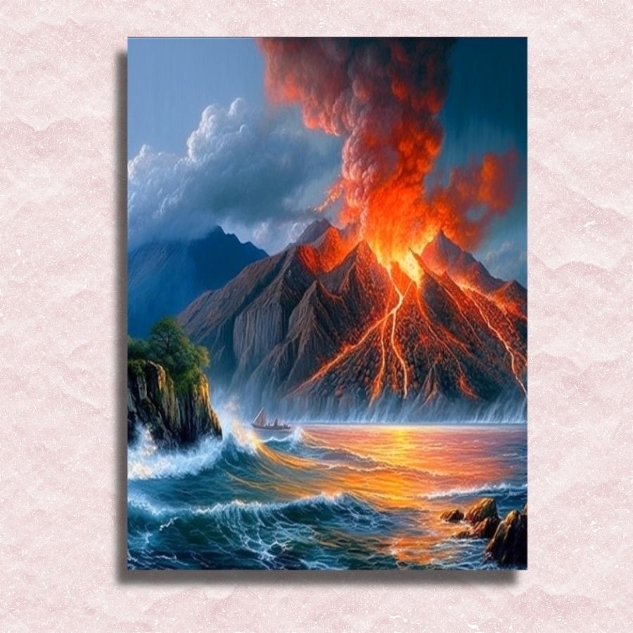 Volcano Canvas - Painting by numbers shop