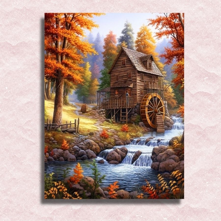 Water Mill Canvas - Painting by numbers shop