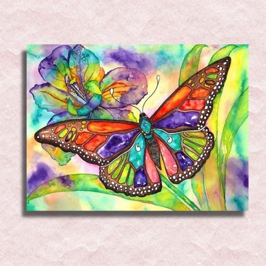 Watercolor Painted Butterfly Rhapsody Canvas - Painting by numbers shop
