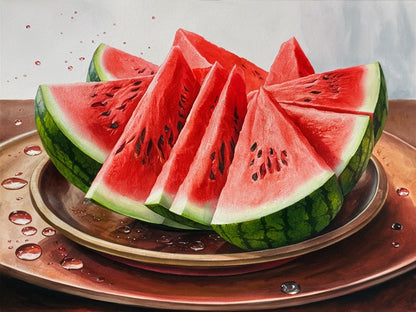 Wassermelonenscheiben - Malen-nach-Zahlen-Shop