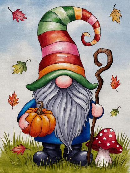 Whimsy Fall Gnome - Paint by numbers