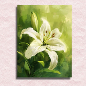 Weiße Lilien-Leinwand – Malen-nach-Zahlen-Shop