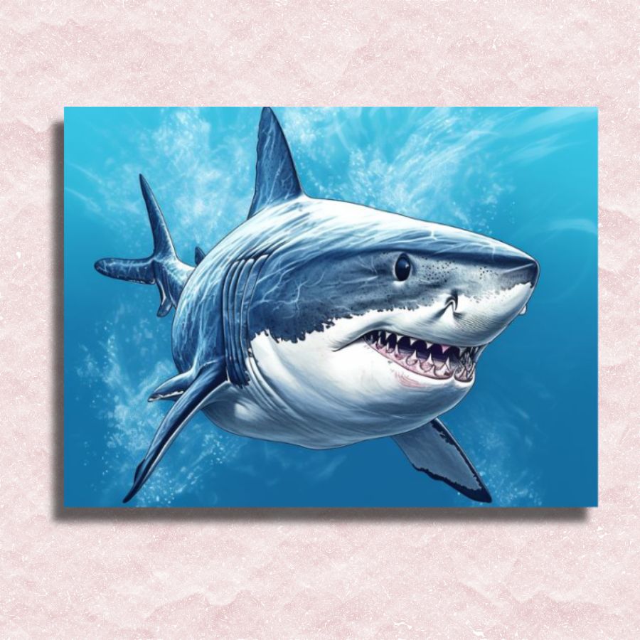 Witte haai canvas - Schilderen op nummer winkel